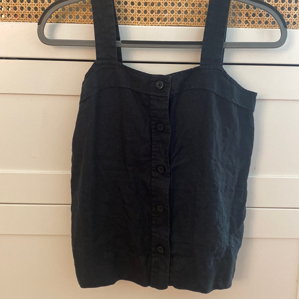Everlane linen button up tank